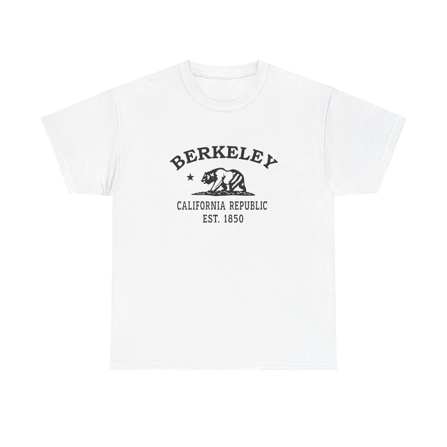 Berkeley California Vintage Retro Unisex Heavy Cotton Tee - Black Logo