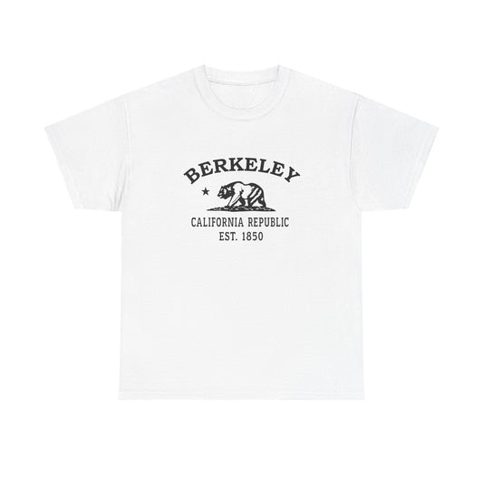 Berkeley California Vintage Retro Unisex Heavy Cotton Tee - Black Logo
