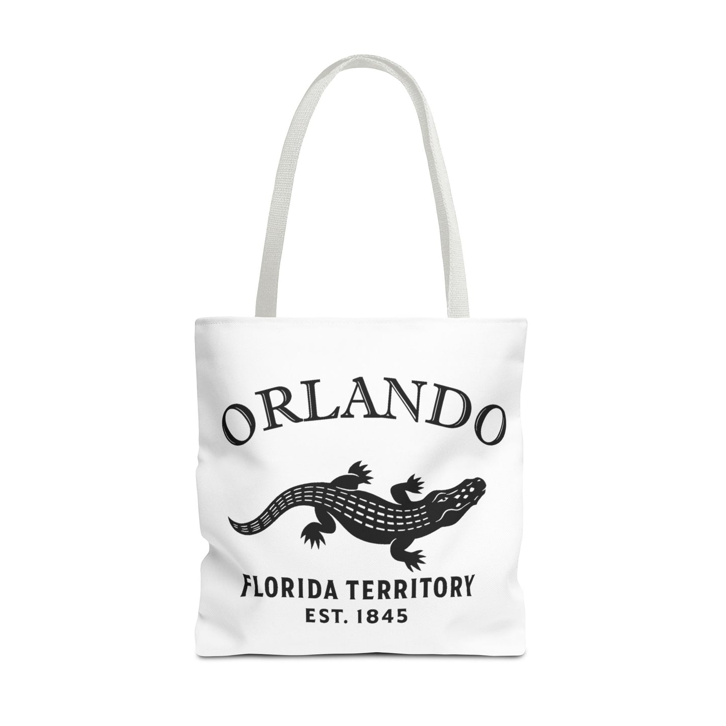 Orlando Florida Vintage Retro Light Canvas Tote - Black Logo