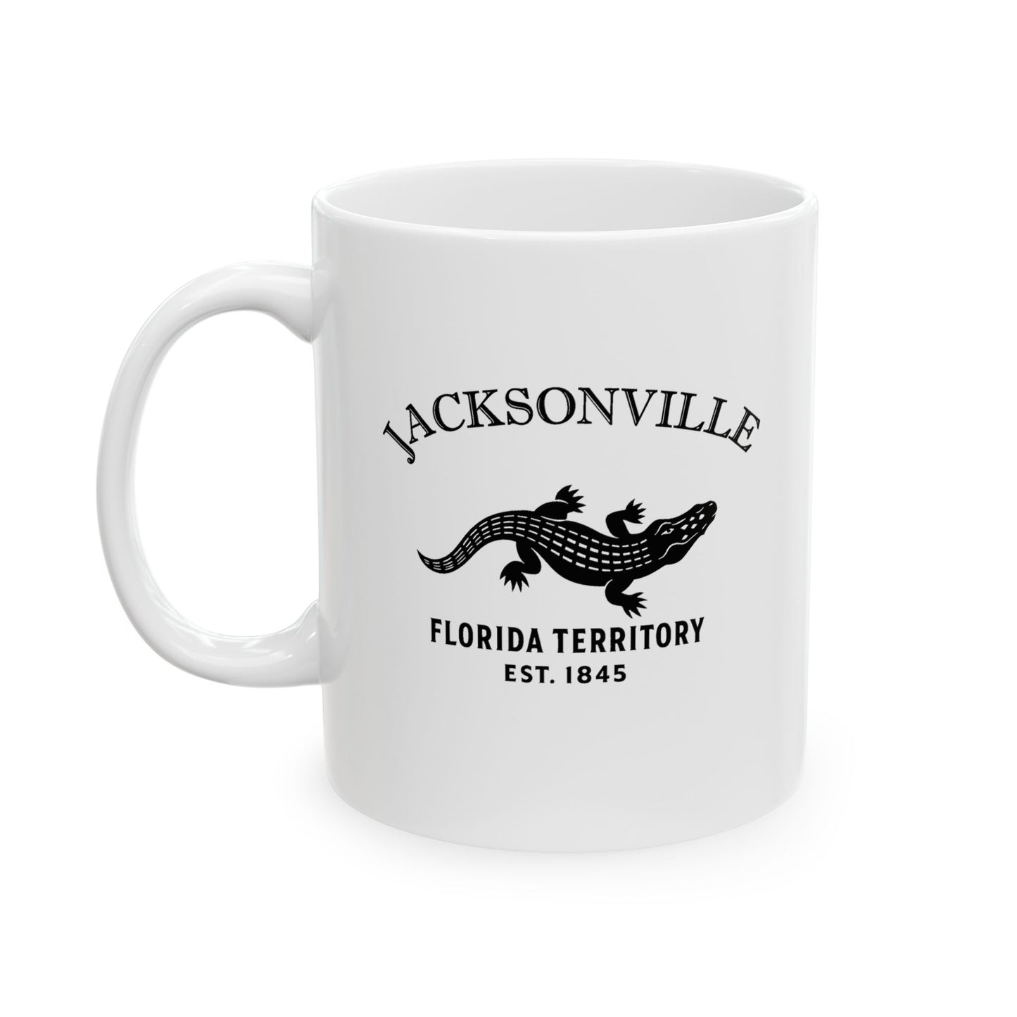 Jacksonville Florida Vintage Retro Ceramic Mug - Black Logo