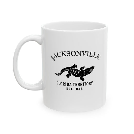 Jacksonville Florida Vintage Retro Ceramic Mug - Black Logo