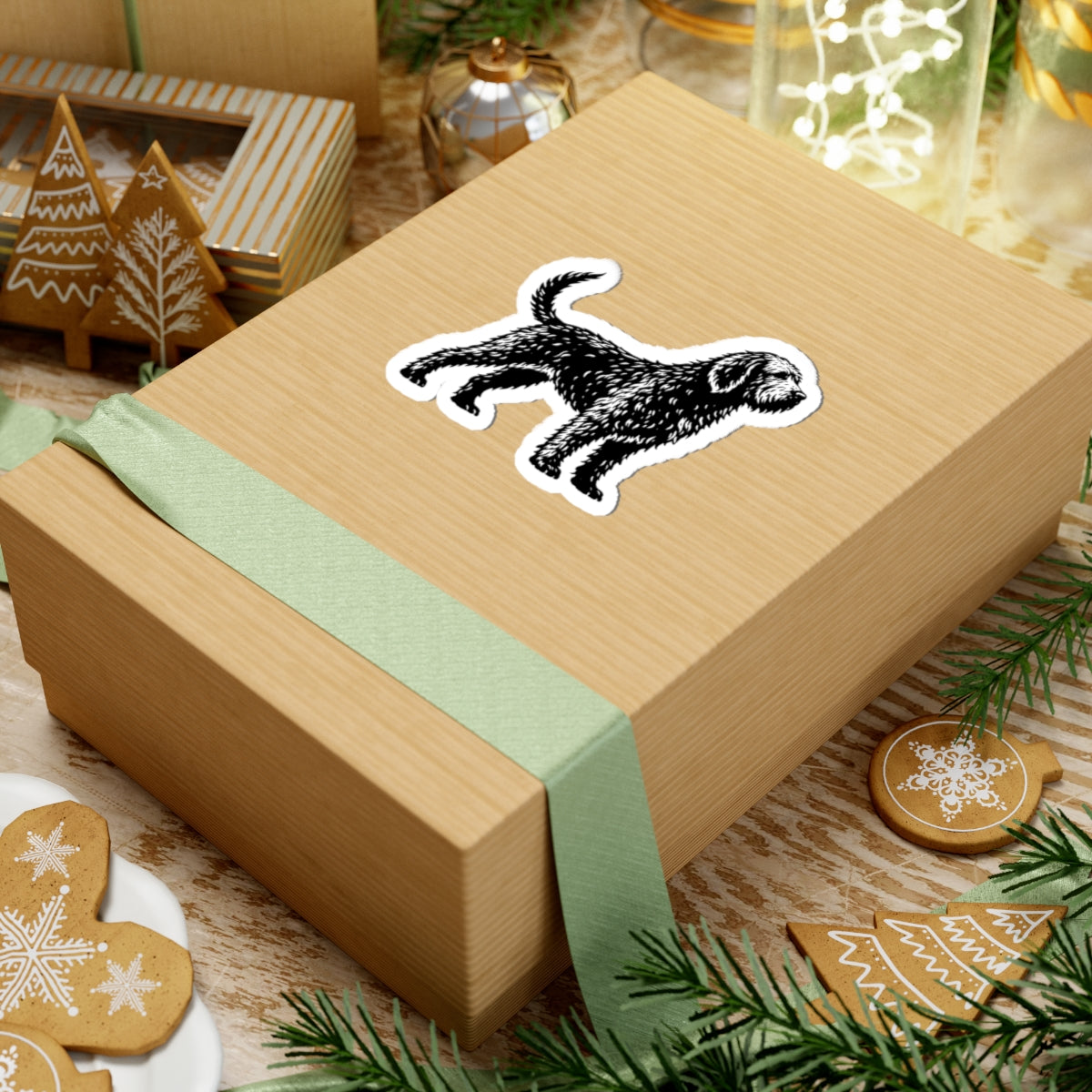 Otterhound Vintage Retro Kiss-Cut Vinyl Sticker - Standing