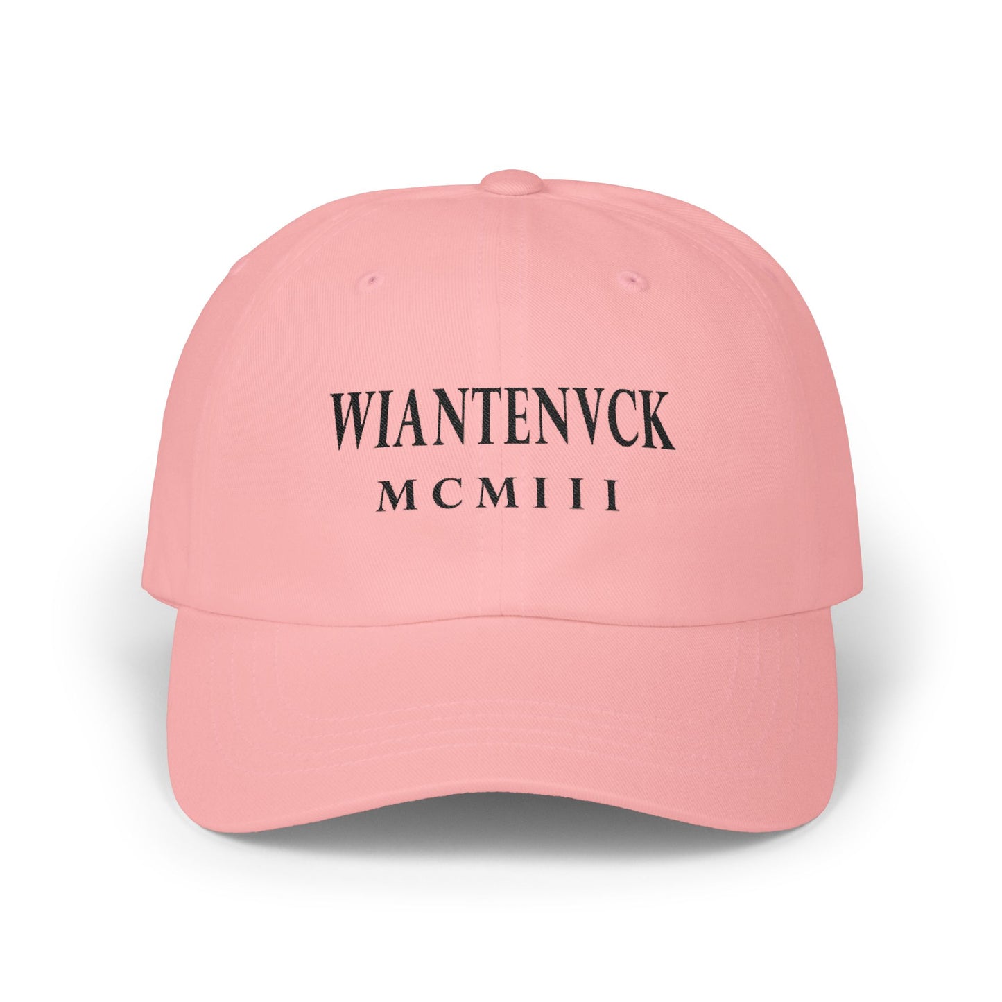 Wiantenuck Classic Embroidered Cotton Cap - Black Logo
