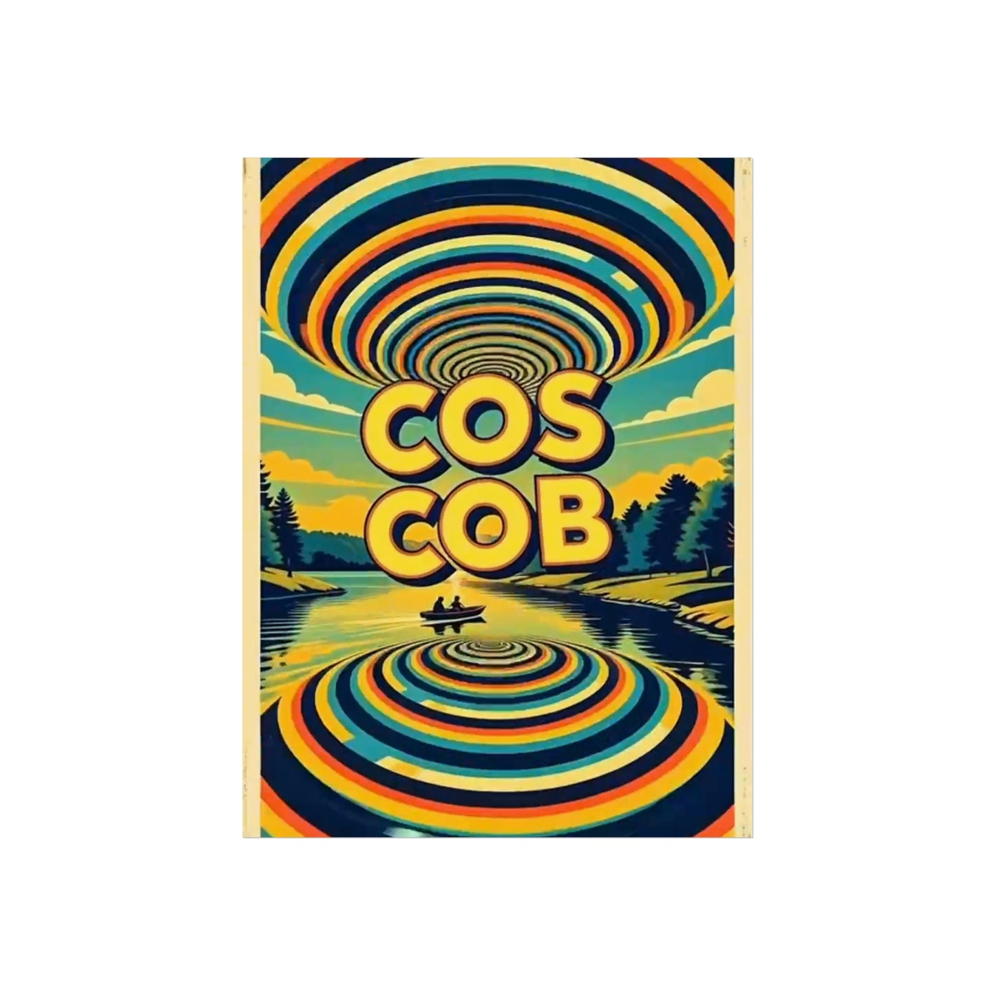 Cos Cob Connecticut Vintage Retro Giclée Print Art Series Poster