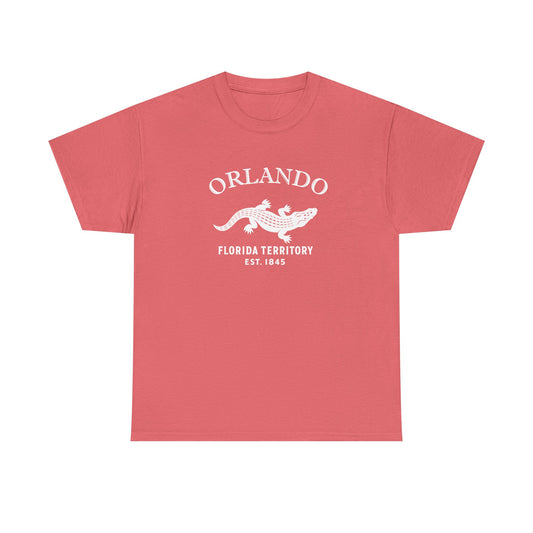 Orlando Florida Vintage Retro Unisex Heavy Cotton Tee - White Logo