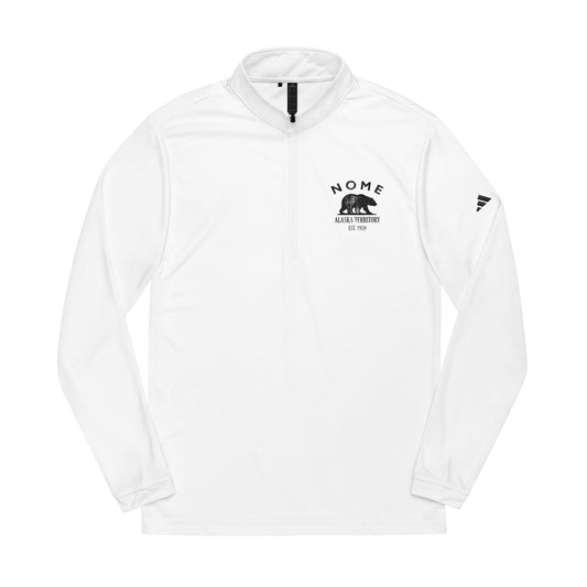 Nome Alaska Vintage Retro Quarter-Zip Embroidered Pullover - Black Logo