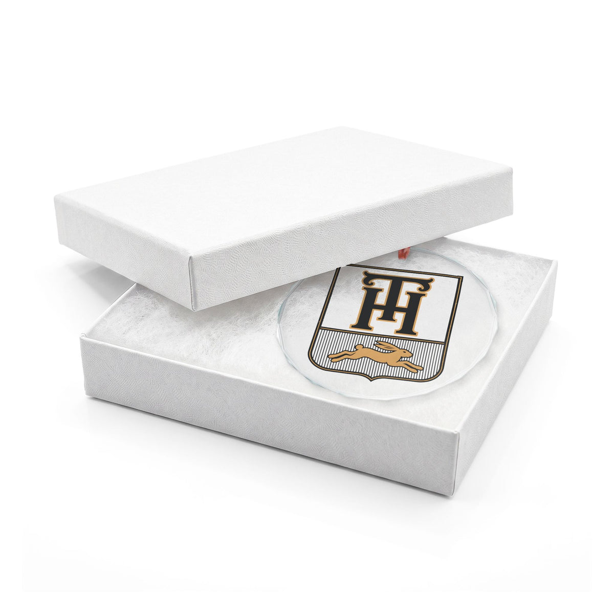 Detail View, Print Close-Up on the Team Haas Crystal Ornament