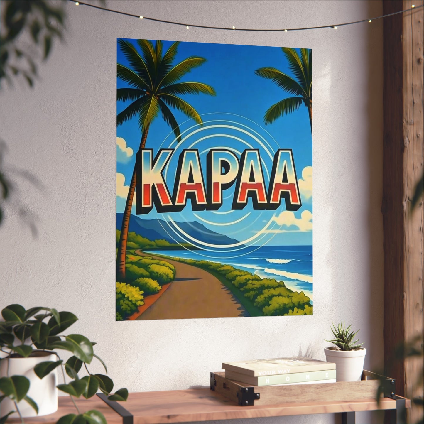 Kapaa Hawaii Vintage Retro Giclée Print Art Series Poster