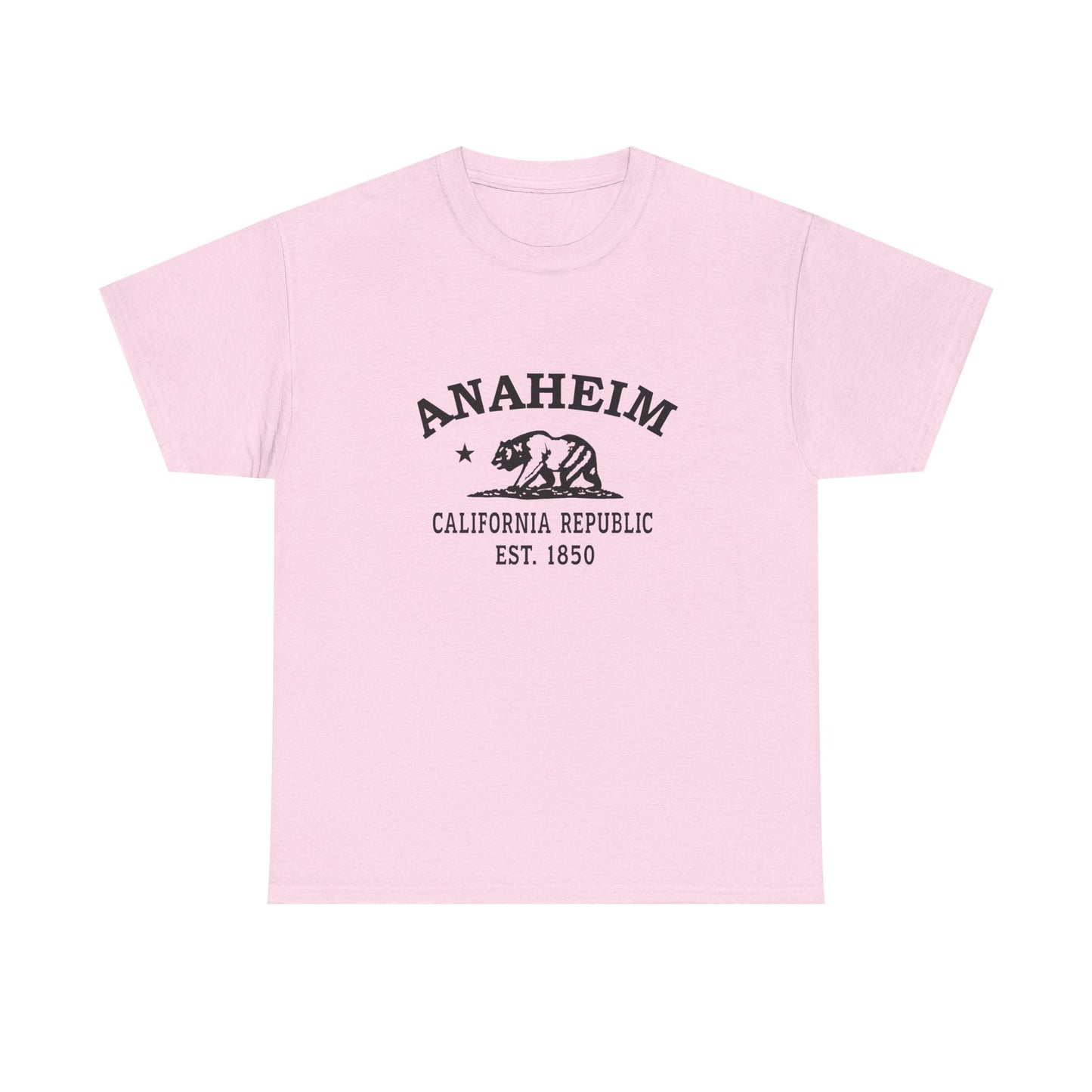 Anaheim California Vintage Retro Unisex Heavy Cotton Tee - Black Logo