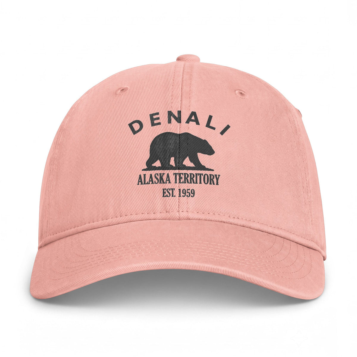 Denali Alaska Distressed Cotton Cap - Charcoal Print Logo