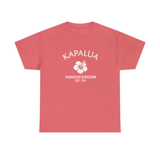 Kapalua Hawaii Vintage Retro Unisex Heavy Cotton Tee - White Logo