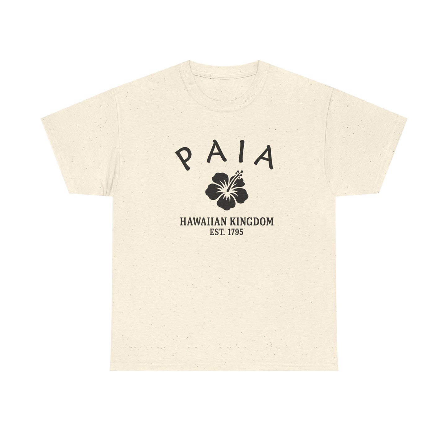 Paia Hawaii Vintage Retro Unisex Heavy Cotton Tee - Black Logo