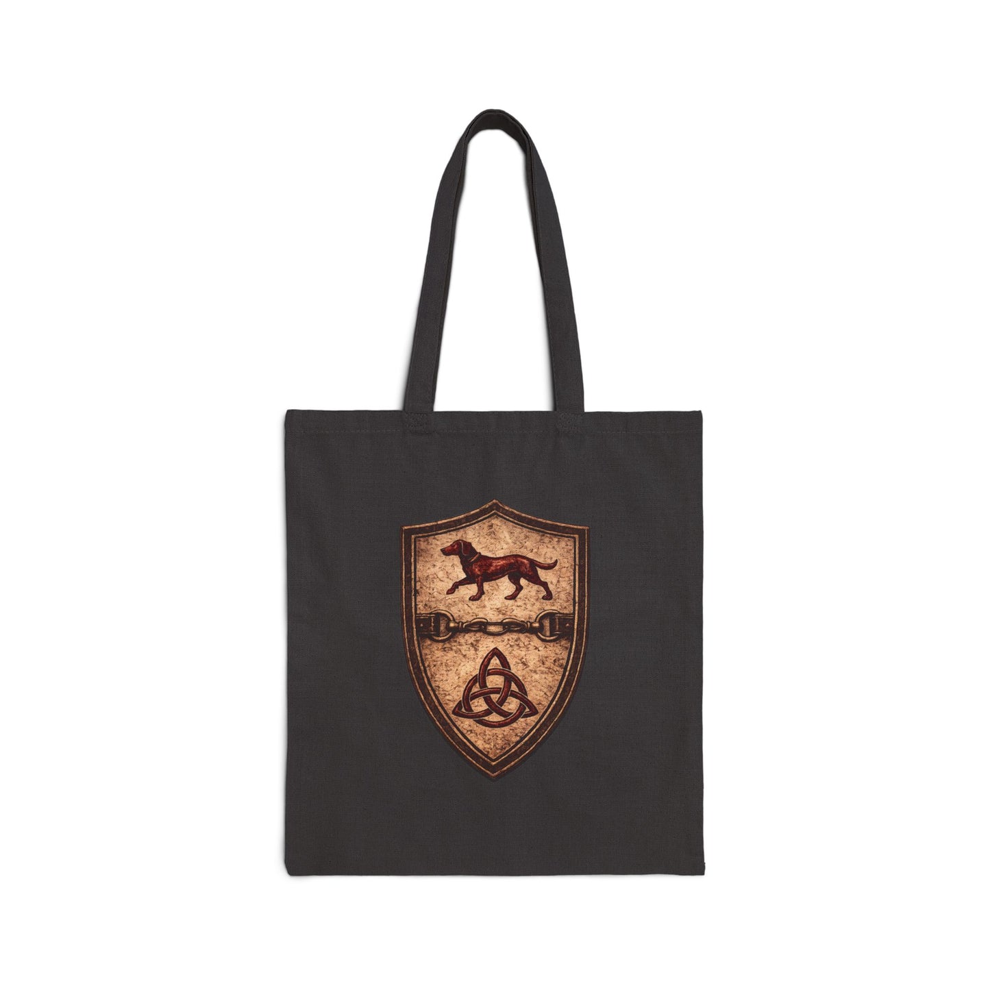 №108 Knight Crest Canvas Tote Bag · Live Your Best Knight · Temperantia Fiducia Perseverantia