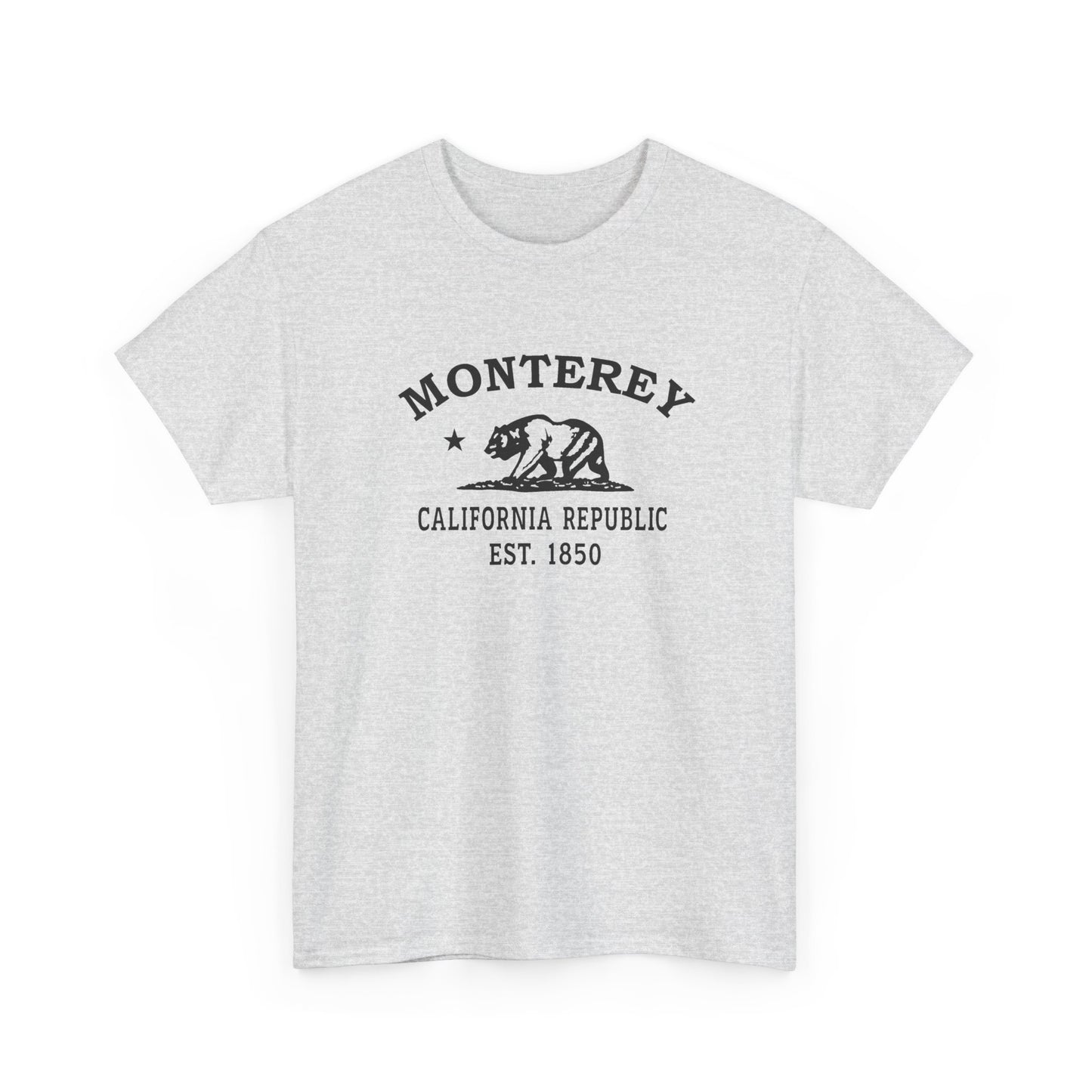 Monterey California Vintage Retro Unisex Heavy Cotton Tee - Black Logo