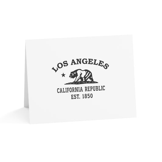 Los Angeles California Vintage Retro Thank You Card Set - Black Logo