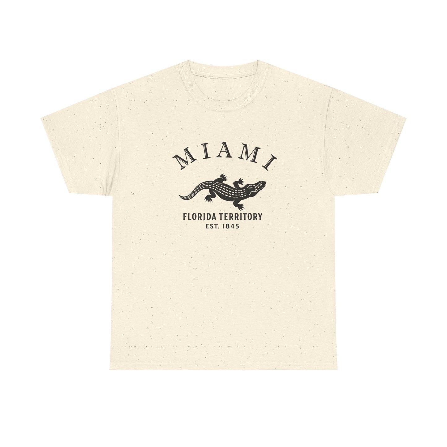 Miami Florida Vintage Retro Unisex Heavy Cotton Tee - Black Logo