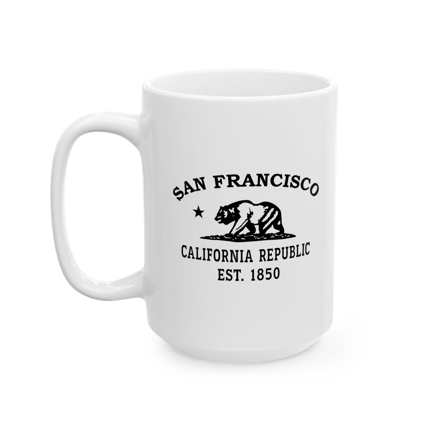 San Francisco California Vintage Retro Ceramic Mug - Black Logo