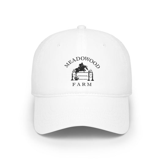 Meadowood Farm Vintage Retro Logo Cotton Cap — Black Logo
