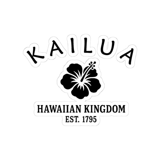 Kailua Hawaii Vintage Retro Vinyl Sticker - Black Logo
