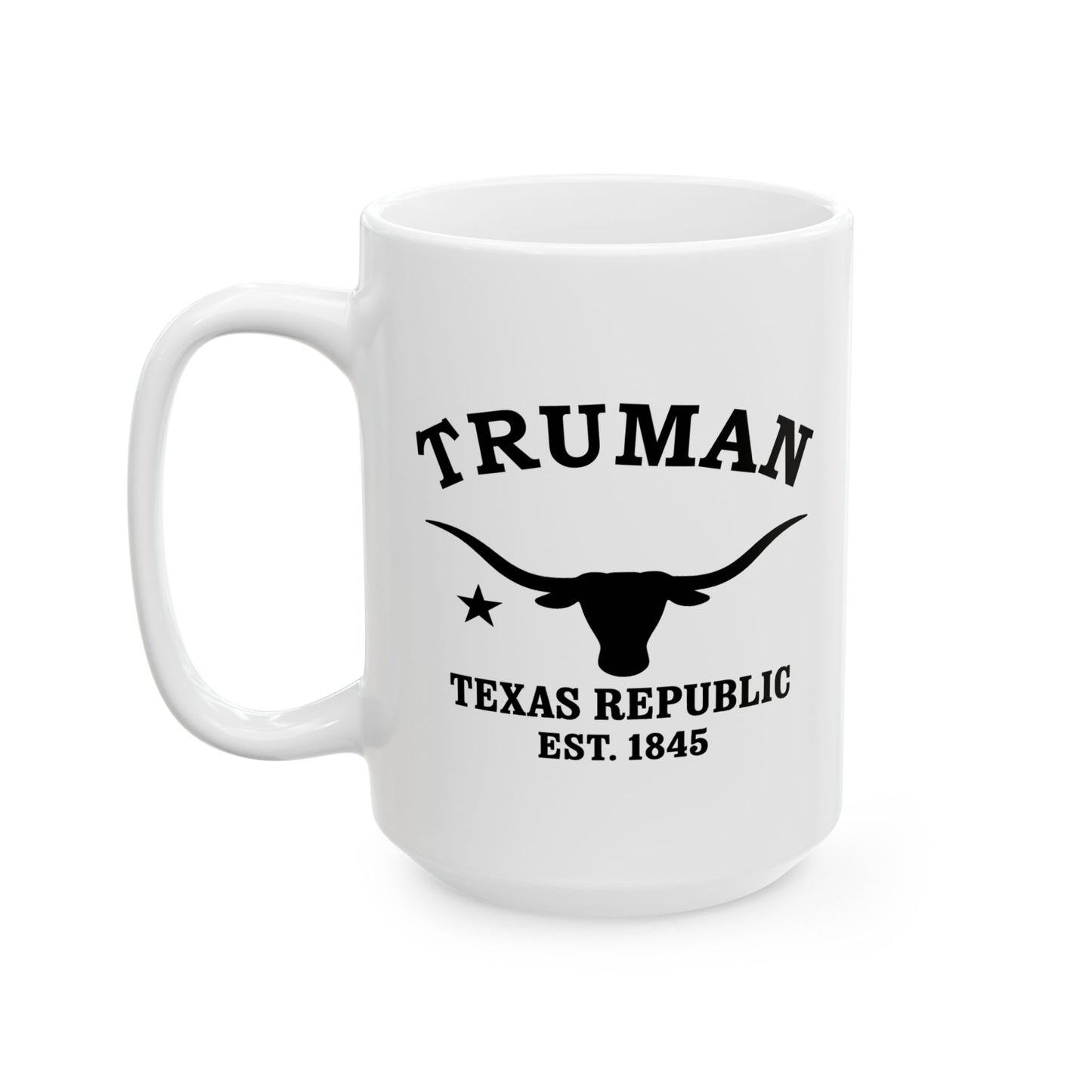 Truman Texas Vintage Retro Ceramic Mug - Black Logo