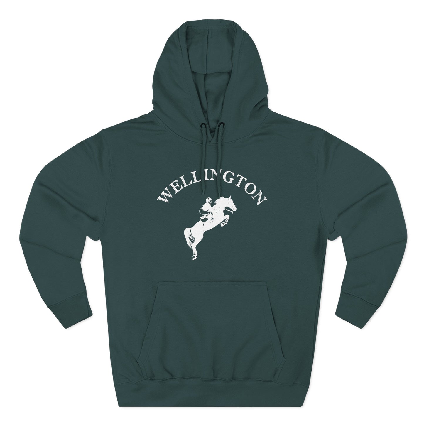 Wellington Florida Vintage Retro Unisex Heavy Cotton Equestrian Hoodie