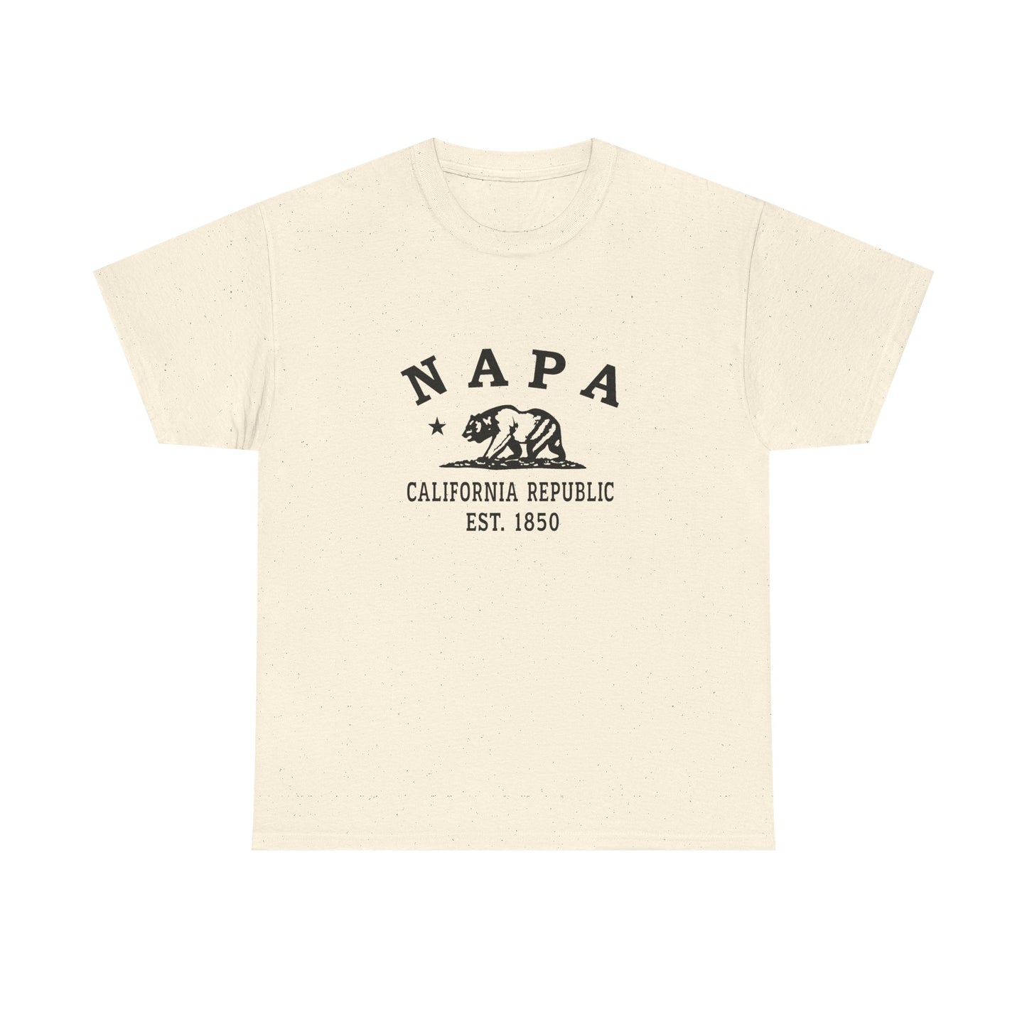 Napa California Vintage Retro Unisex Heavy Cotton Tee - Black Logo