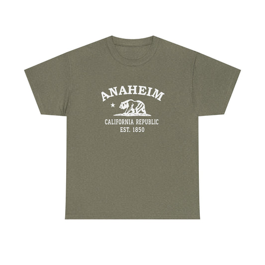 Anaheim California Vintage Retro Unisex Heavy Cotton Tee - White Logo