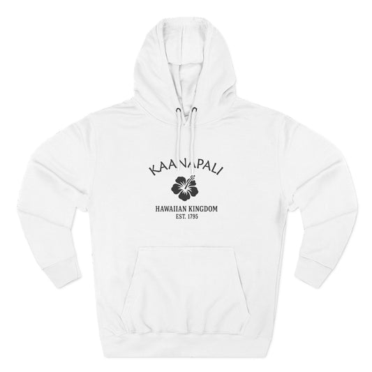 Kaanapali Hawaii Vintage Retro Unisex Heavy Cotton Hoodie - Black Logo