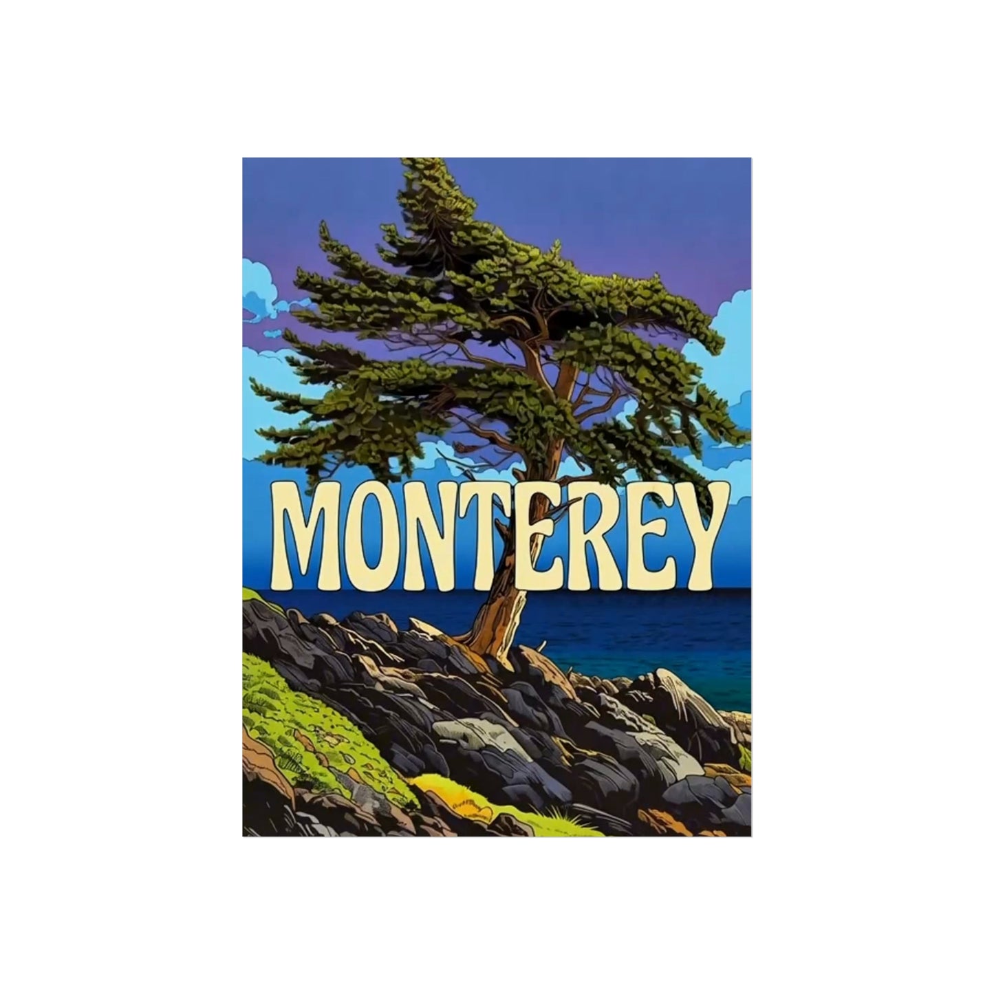 Monterey California Vintage Retro Giclée Print Art Series Poster
