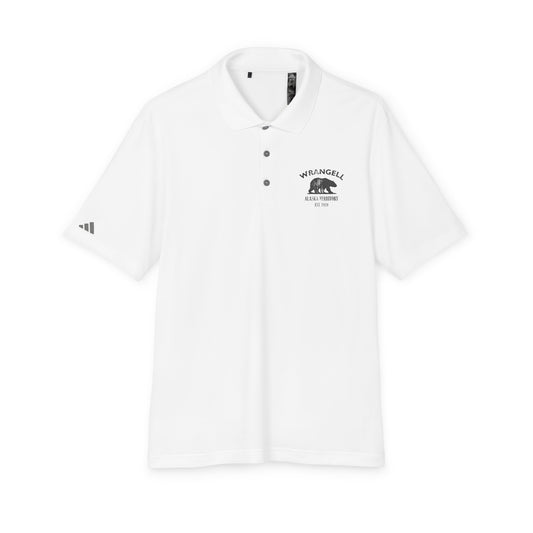 Wrangell Alaska Vintage Retro Embroidered Performance Polo Shirt - Black Logo