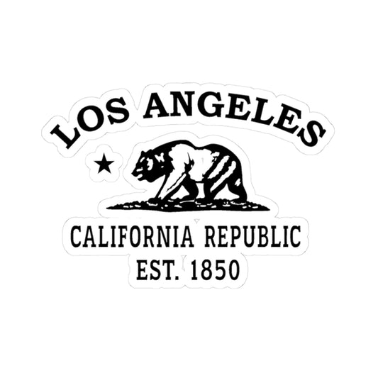 Los Angeles California Vintage Retro Vinyl Sticker - Black Logo