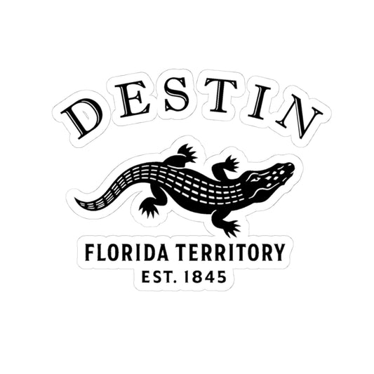 Destin Florida Vintage Retro Vinyl Sticker - Black Logo