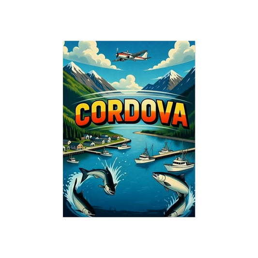 Cordova Alaska Vintage Retro Giclée Print Art Series Poster
