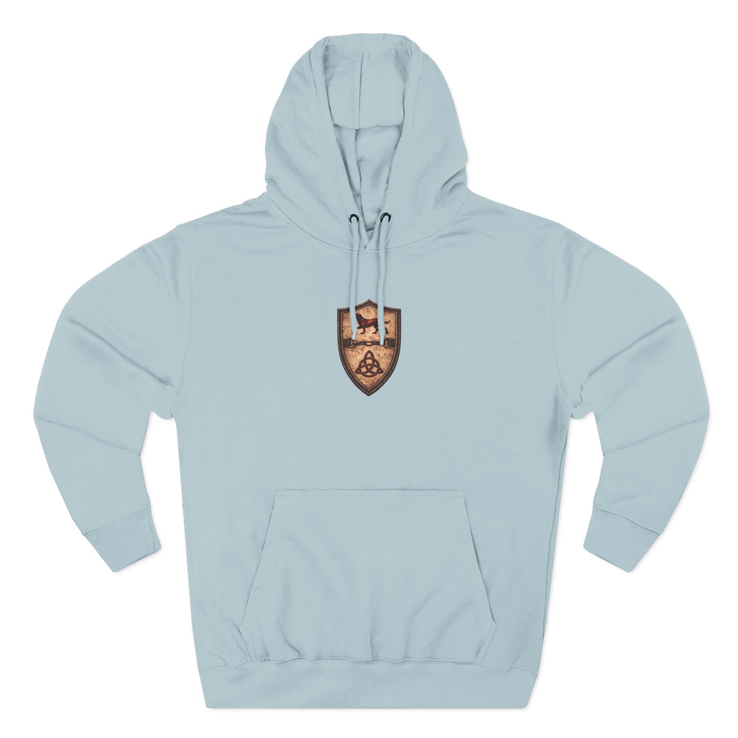 №108 Knight Crest Heavy Cotton Hoodie · Live Your Best Knight · Temperantia Fiducia Perseverantia