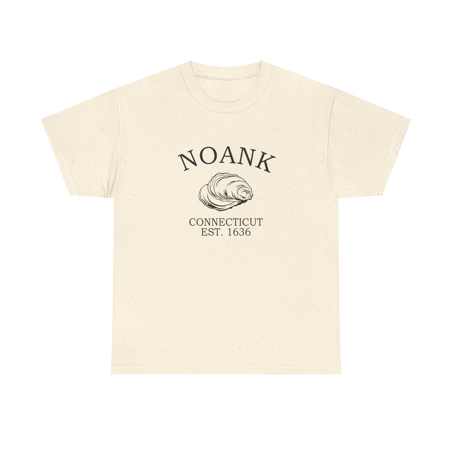 Noank Connecticut Vintage Retro Unisex Heavy Cotton Tee - Black Logo