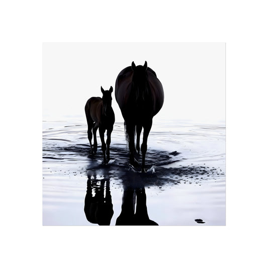 Mare and Foal - Tide & Light Series Giclée Unframed Art Print