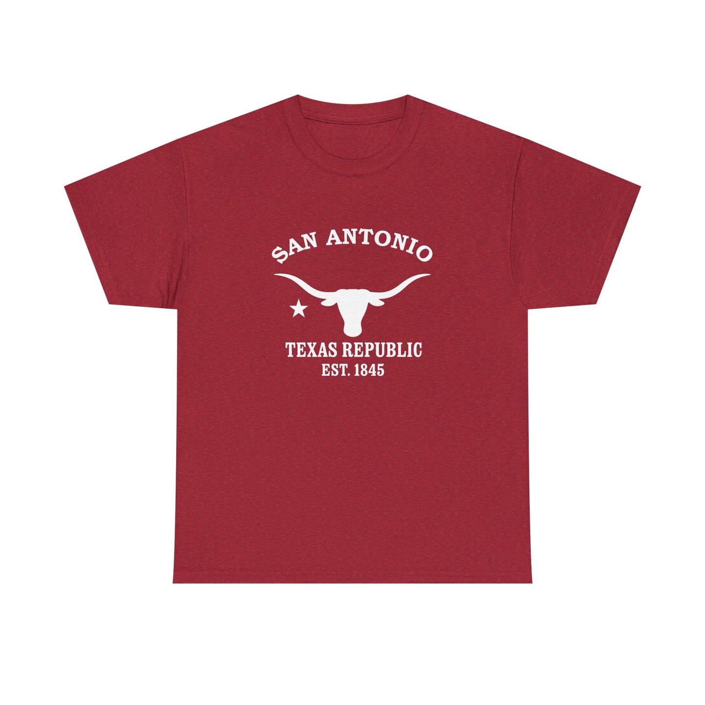San Antonio Texas Vintage Retro Unisex Heavy Cotton Tee - White Logo