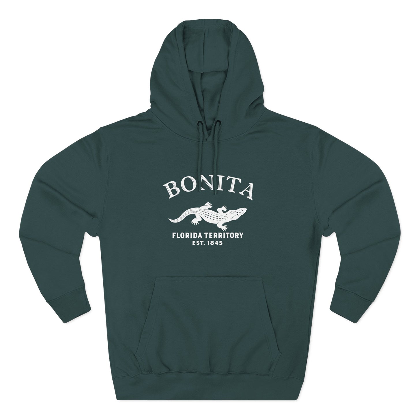 Bonita Florida Vintage Retro Unisex Heavy Cotton Hoodie - White Logo