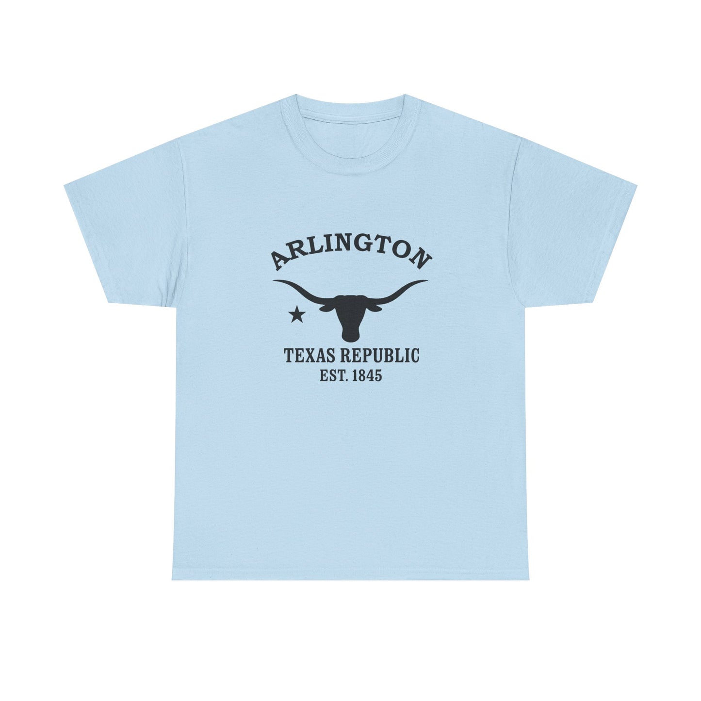 Arlington Texas Vintage Retro Unisex Heavy Cotton Tee - Black Logo