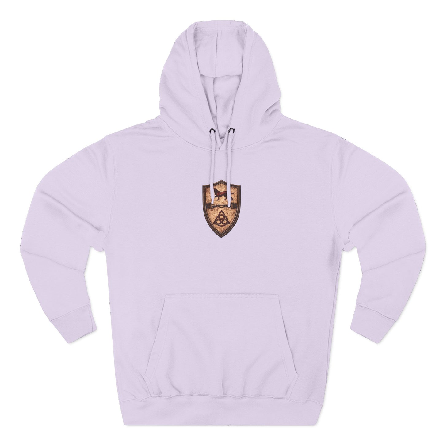 №108 Knight Crest Heavy Cotton Hoodie · Live Your Best Knight · Temperantia Fiducia Perseverantia