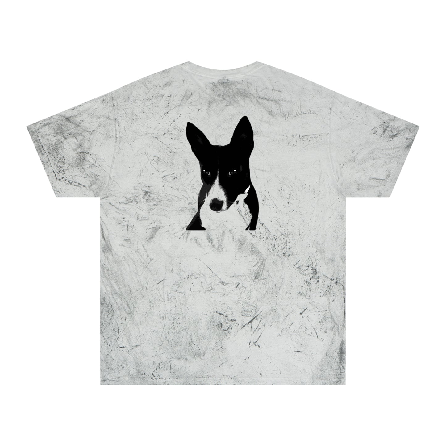 A Life Well Lived Basenji Retro Color Blast Cotton Tee - Black Logo
