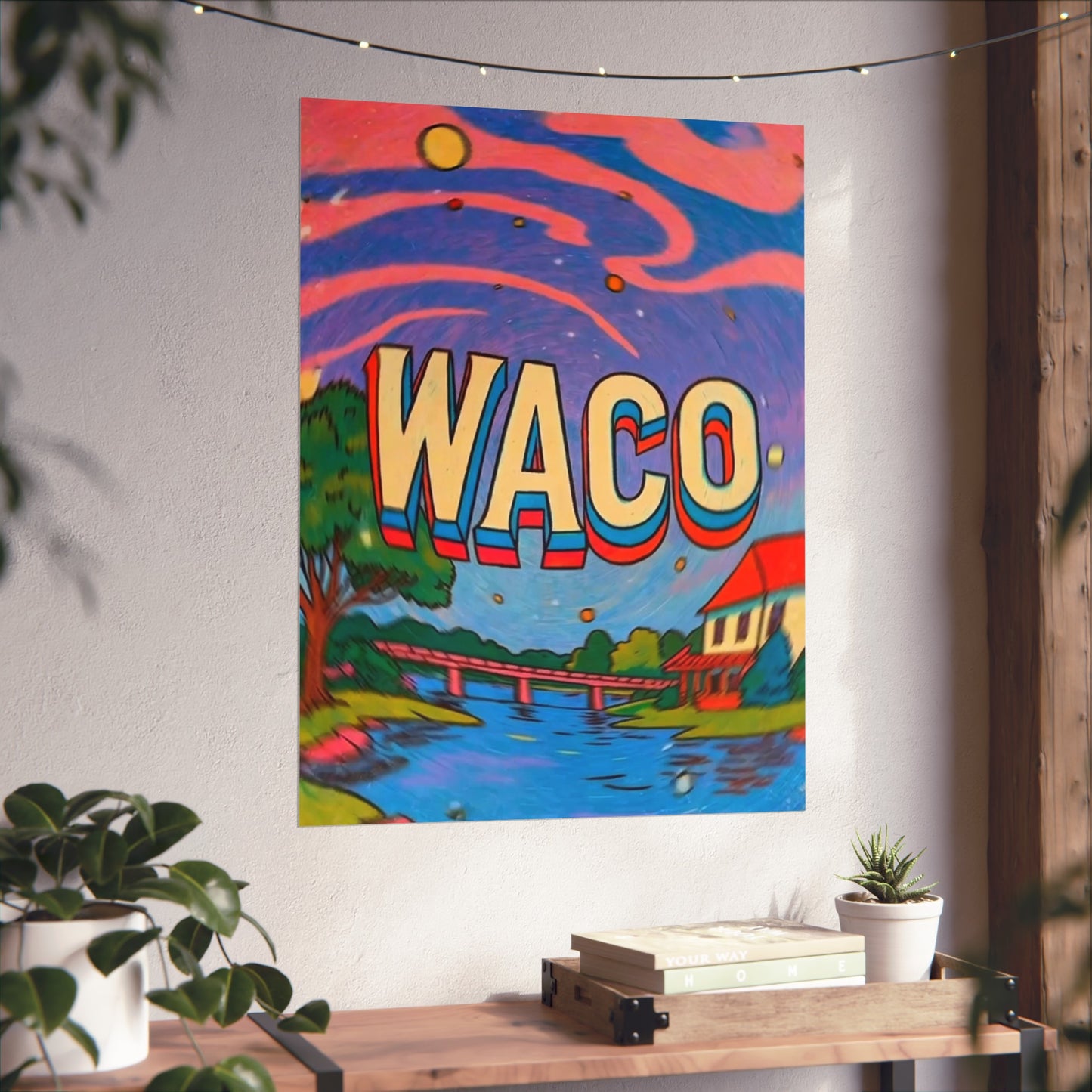 Waco Texas Vintage Retro Giclée Print Art Series Poster