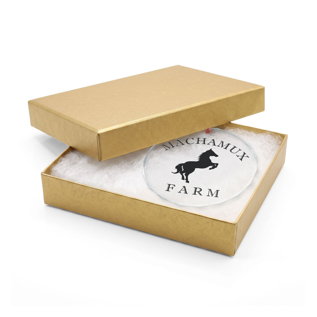 Machamux Farm Crystal Glass Holiday Ornament