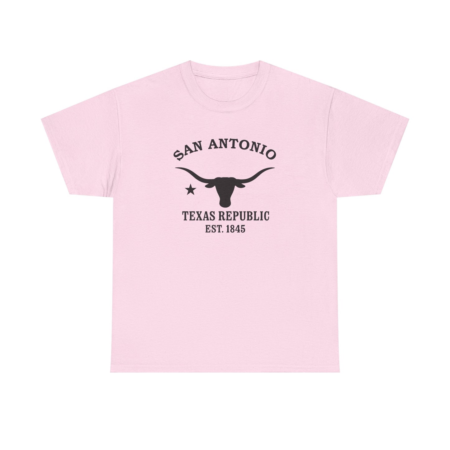 San Antonio Texas Vintage Retro Unisex Heavy Cotton Tee - Black Logo