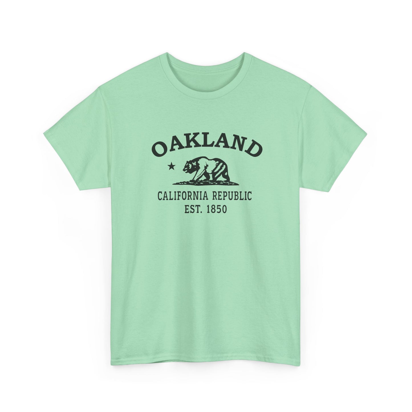 Oakland California Vintage Retro Unisex Heavy Cotton Tee - Black Logo