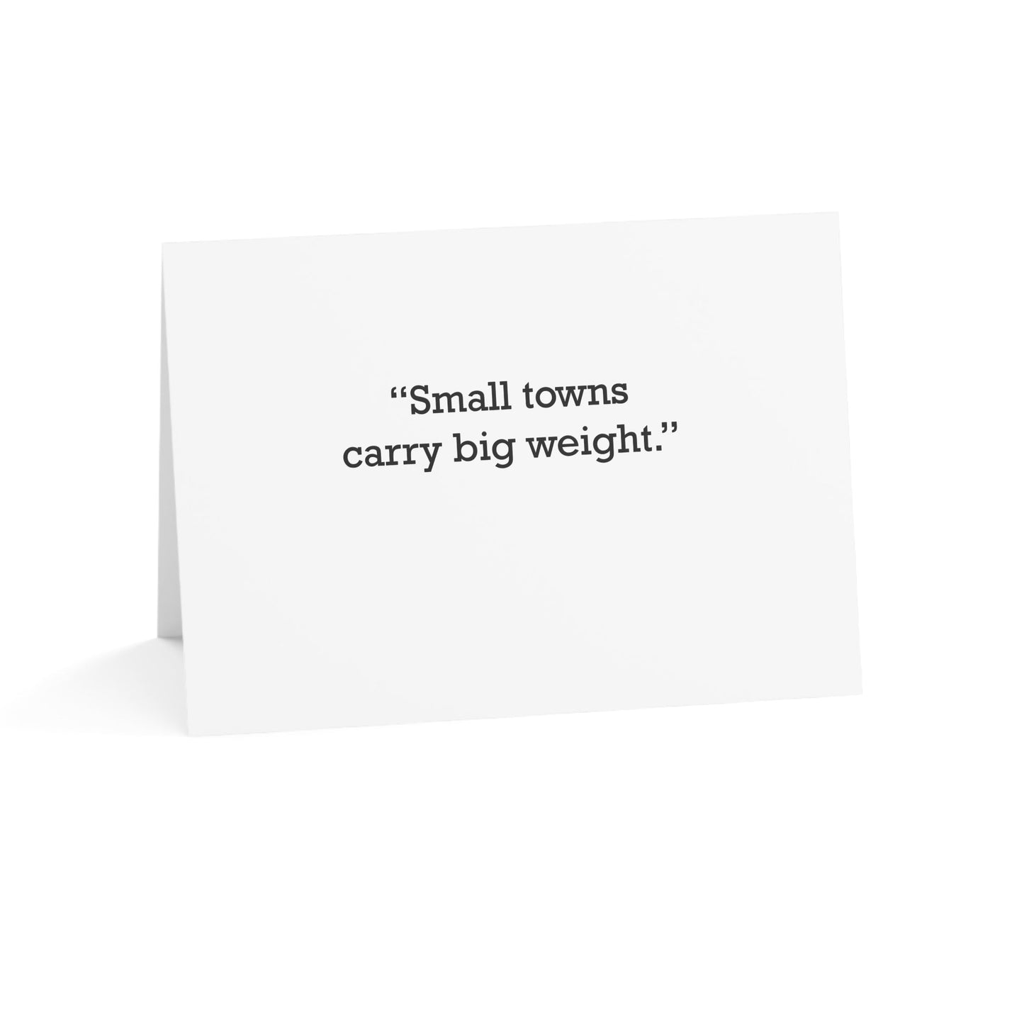 Quote 33 Small Towns Carry Vintage Retro Thank You Card Set - Black Logo