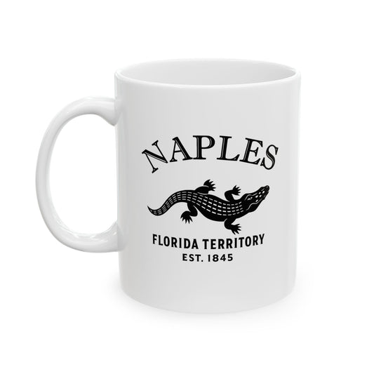 Naples Florida Vintage Retro Ceramic Mug - Black Logo
