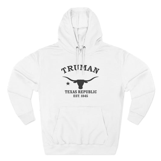 Truman Texas Vintage Retro Unisex Heavy Cotton Hoodie - Black Logo