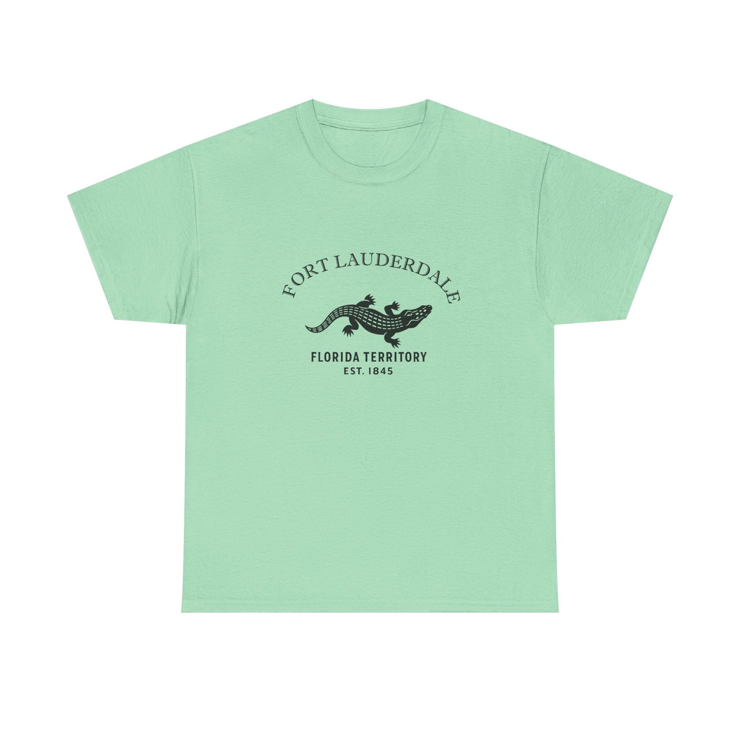Fort Lauderdale Florida Vintage Retro Unisex Heavy Cotton Tee - Black Logo