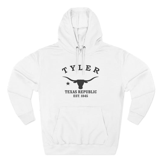 Tyler Texas Vintage Retro Unisex Heavy Cotton Hoodie - Black Logo
